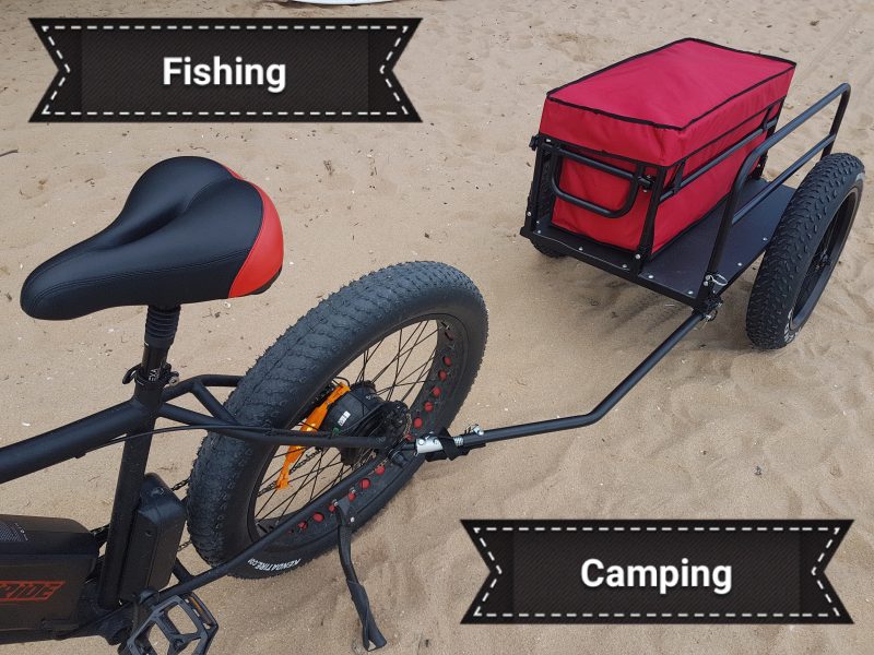 Camping bike trailer